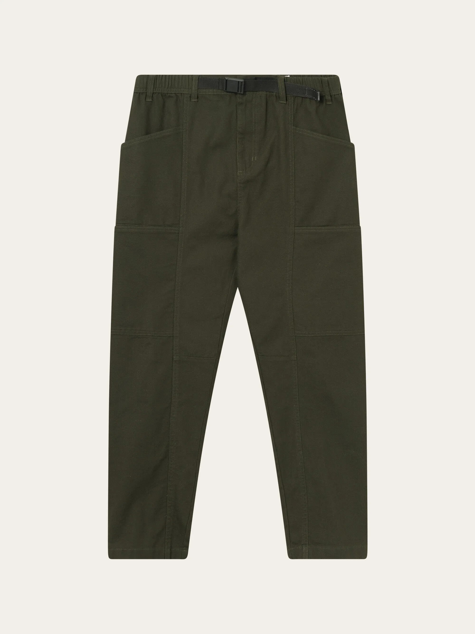 ELM carrot canvas belt pants - Forrest Night