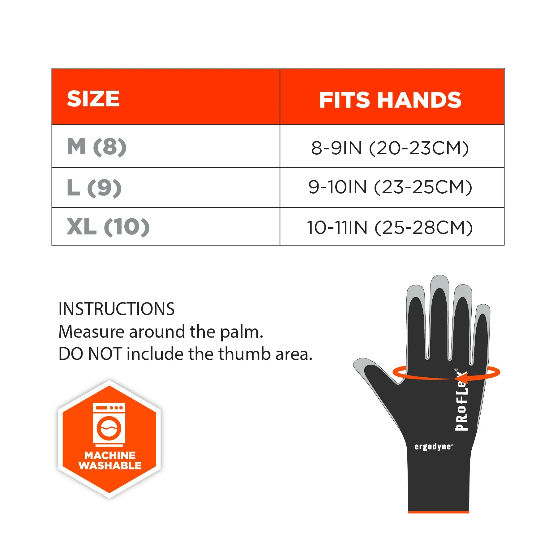 Ergodyne ProFlex 9000 Lightweight Anti-Vibration Size Large Gloves - New Surplus