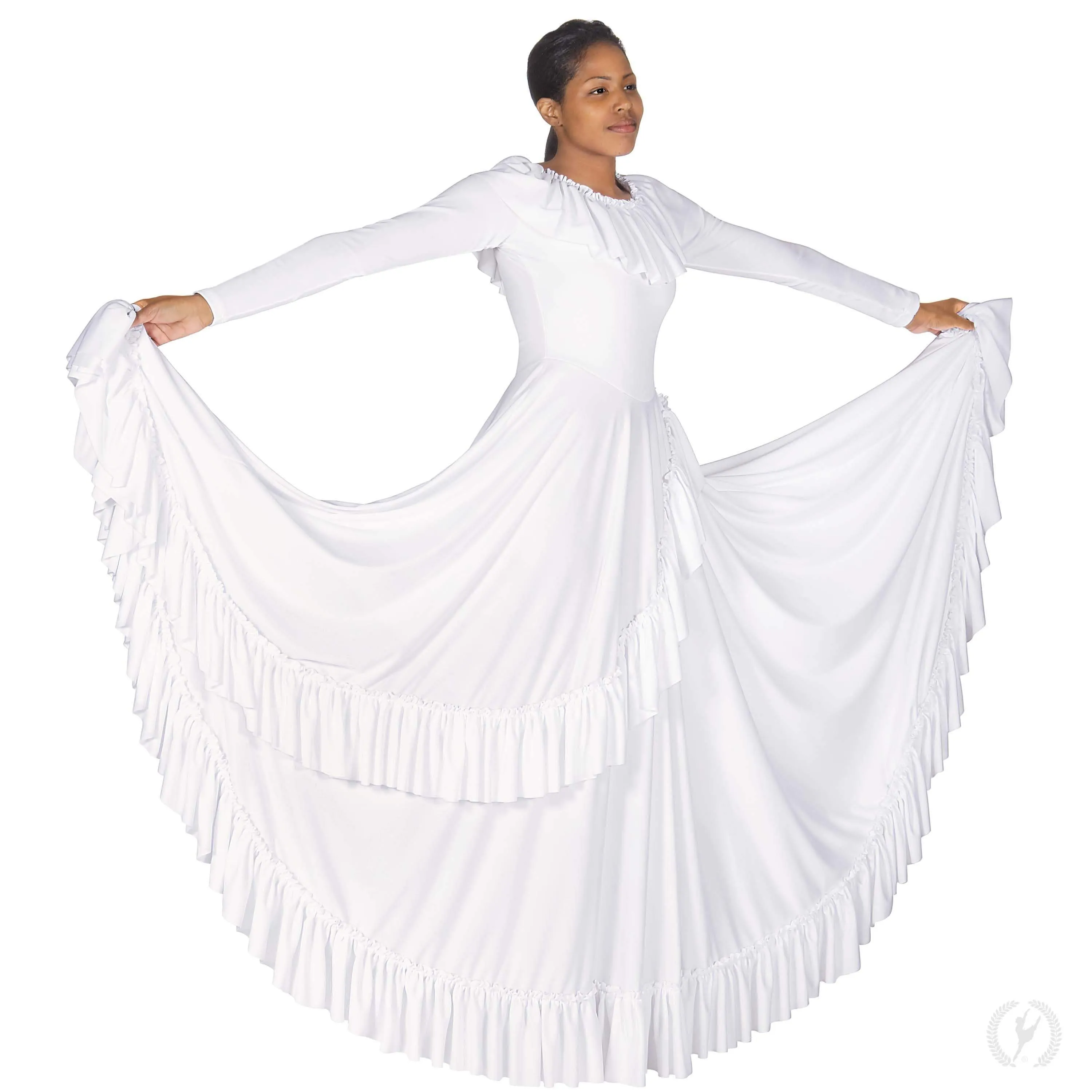 Eurotard  Ruffle Long Sleeve Praise Dress