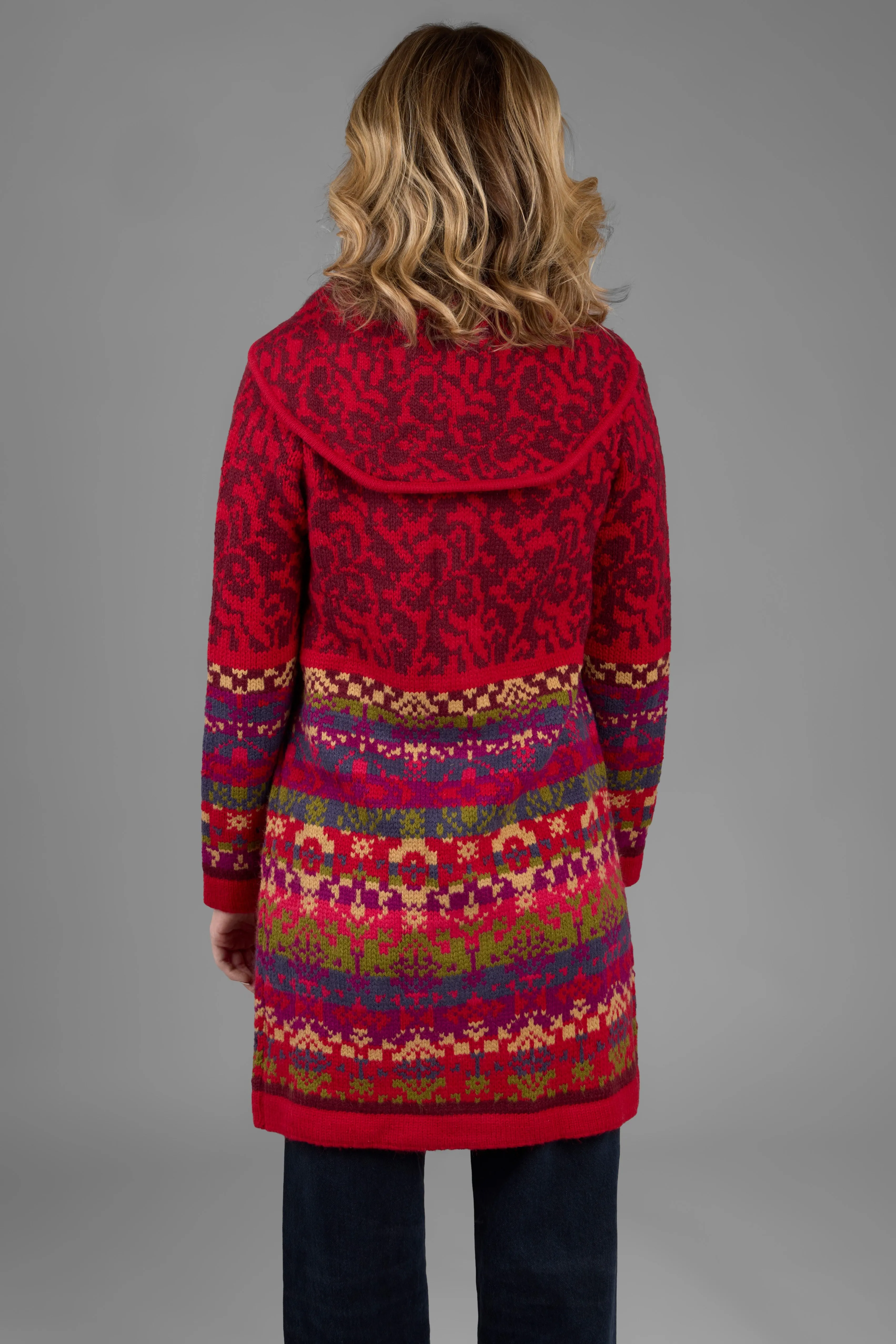 Fair Isle Nordic Long Cardigan