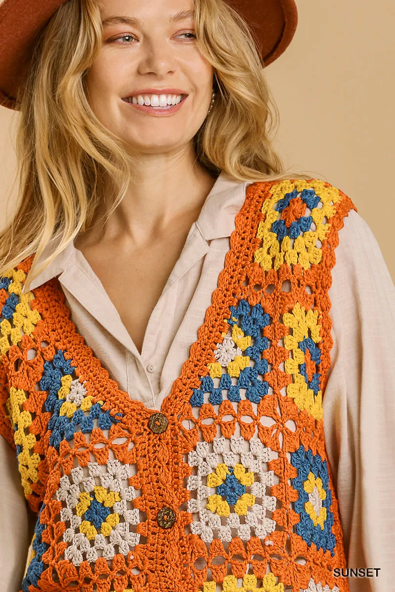 Fall Crochet Fringe Vest