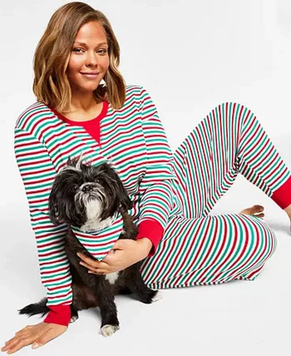 Family Pajamas Holiday Stripe Matching Pajama Set