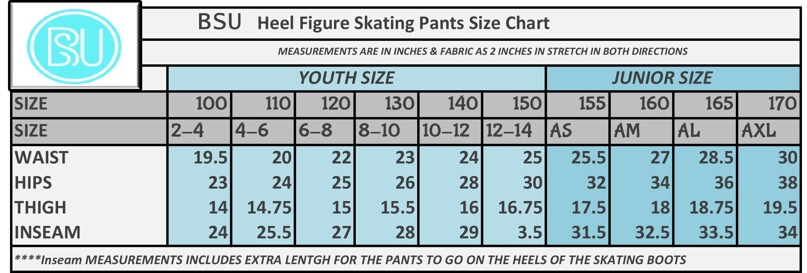 Figure Skating Heel Pants, Black Micro-Fleece BSU2309.1