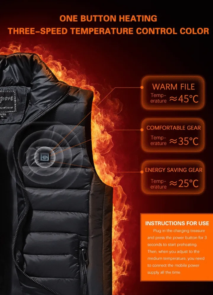 FireVest™ - Unisex Warming Heated Vest Jacket