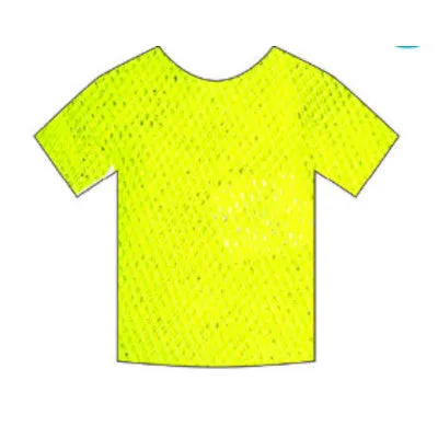 Fishnet Top Short Sleeve - Yellow