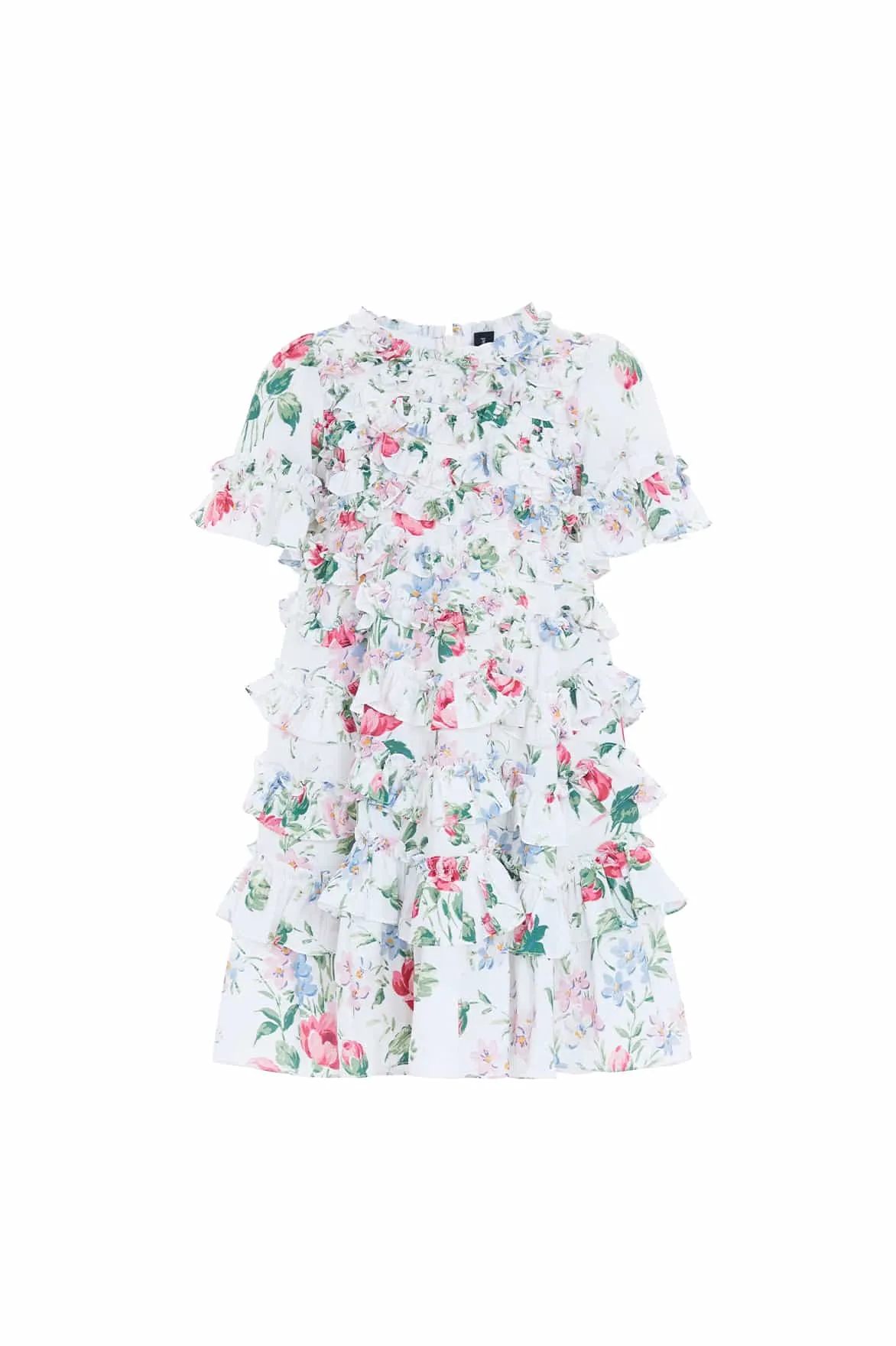 Floral Fantasy Crepe Short Sleeve Kids Dress