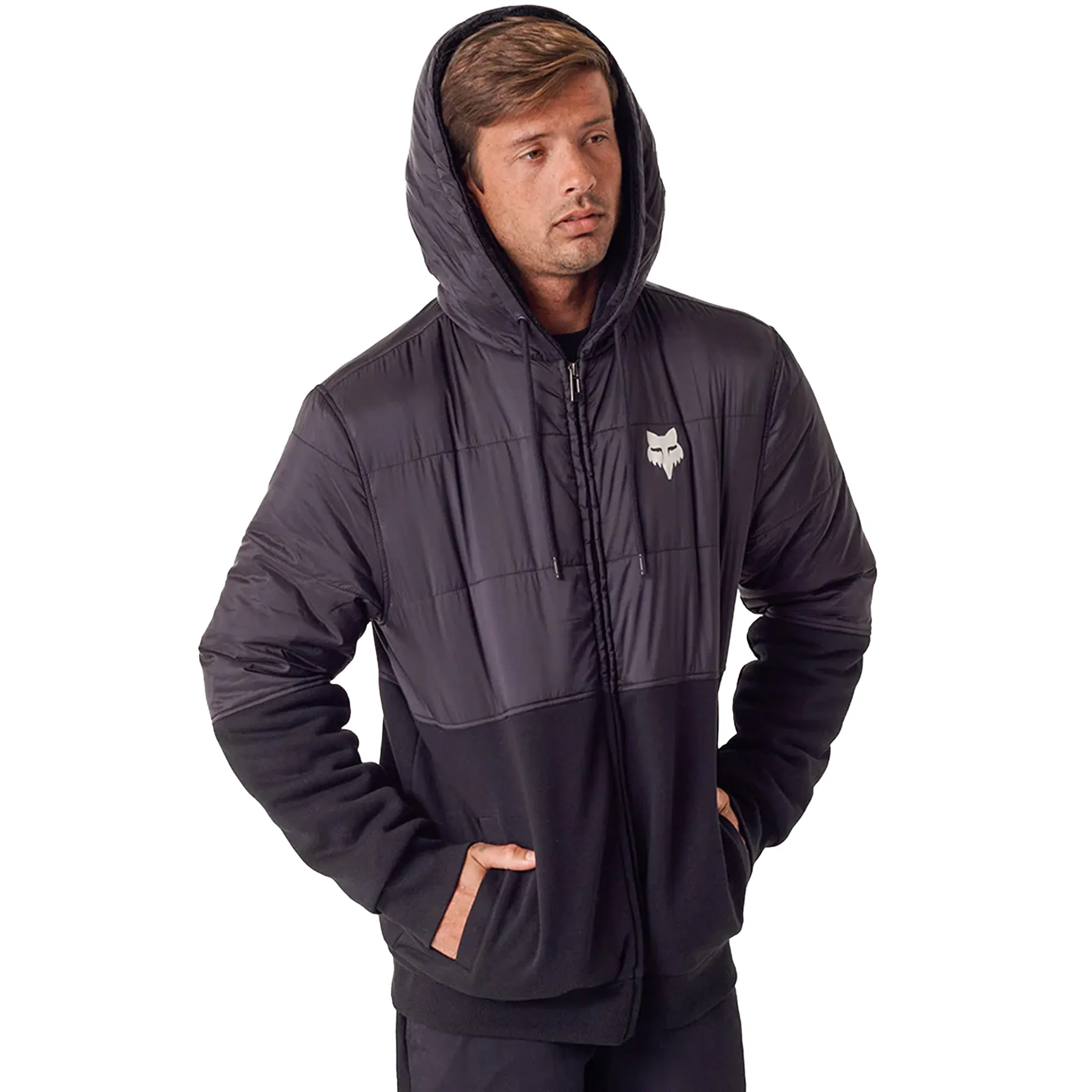 Fox Haven Sherpa Zip Hoodie (Black)