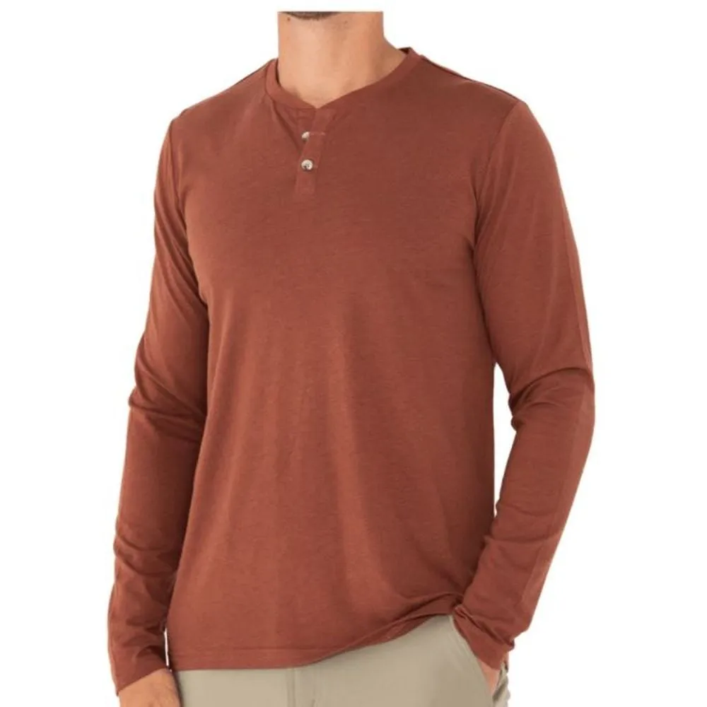 Free Fly Men's Bamboo Heritage Henley Long Sleeve Shirt