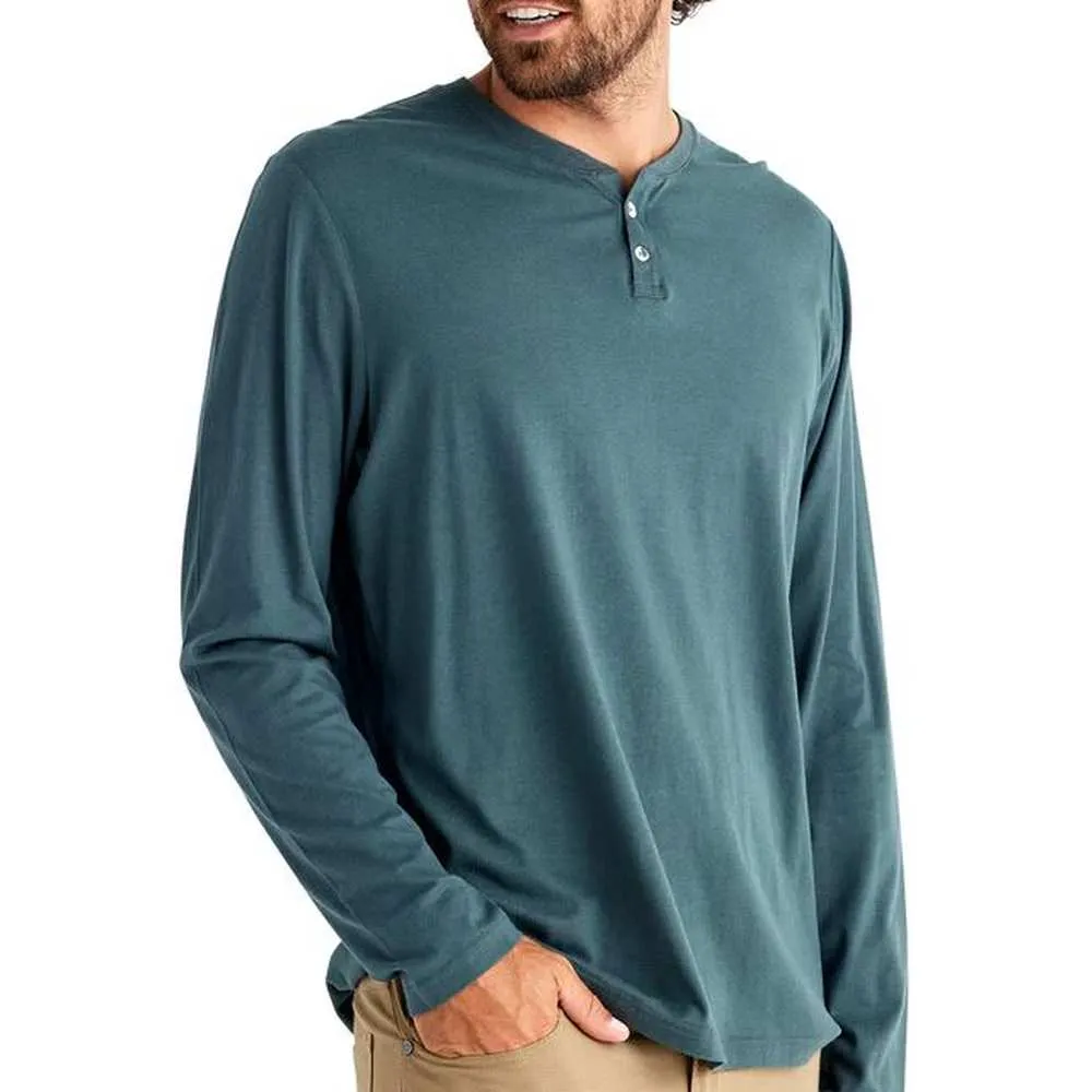 Free Fly Men's Bamboo Heritage Henley Long Sleeve Shirt