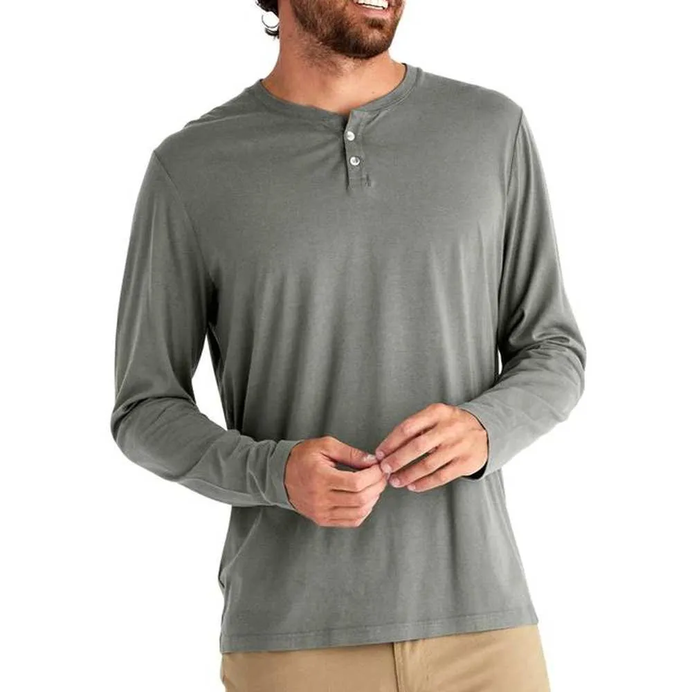 Free Fly Men's Bamboo Heritage Henley Long Sleeve Shirt