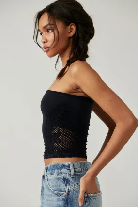 FREE PEOPLE TALK ABOUT IT TUBE TOP BLACK