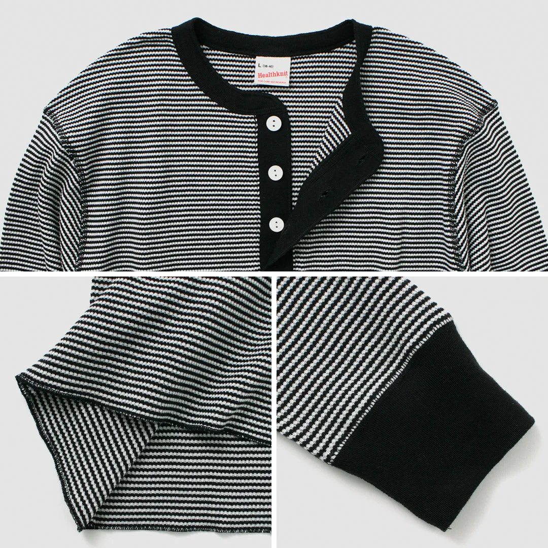 HEALTHKNIT / Basic Waffle Henley Neck Long Sleeve