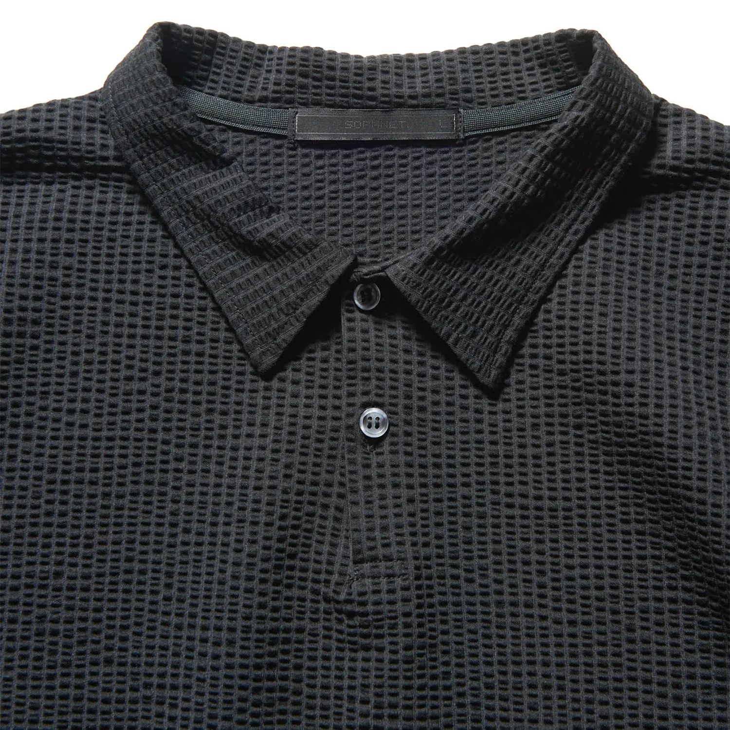 High Gauge Wave Stripe Hem Cord S/S Pullover Shirt