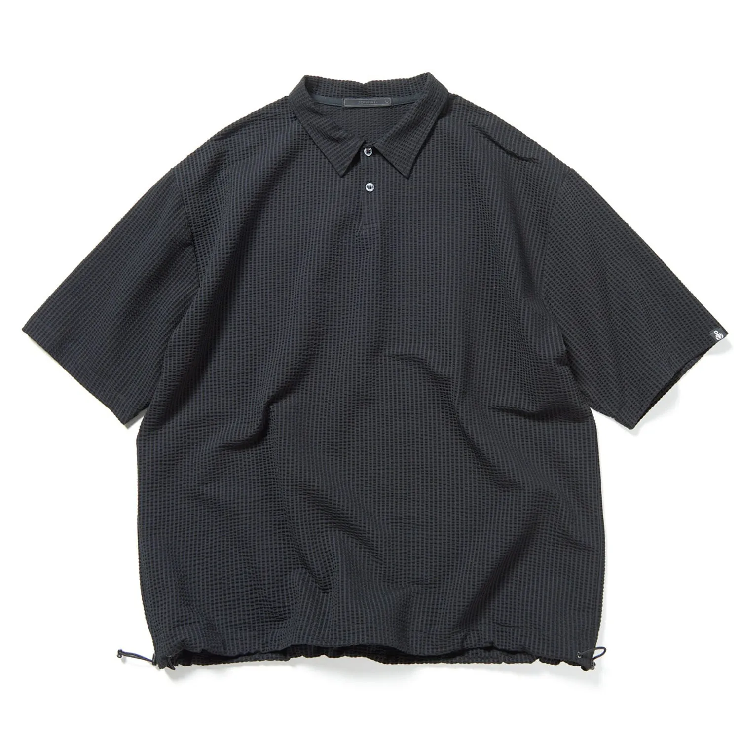 High Gauge Wave Stripe Hem Cord S/S Pullover Shirt