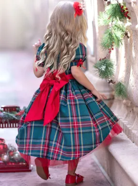 Holly Jolly Hi-Lo Plaid Holiday Dress