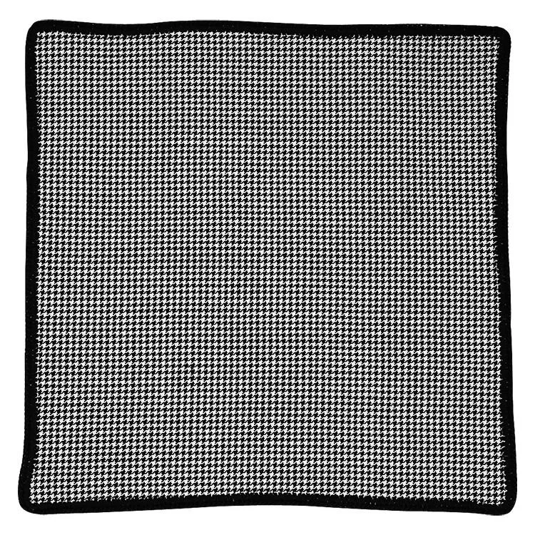 Houndstooth Cachemire with Black Signature Border