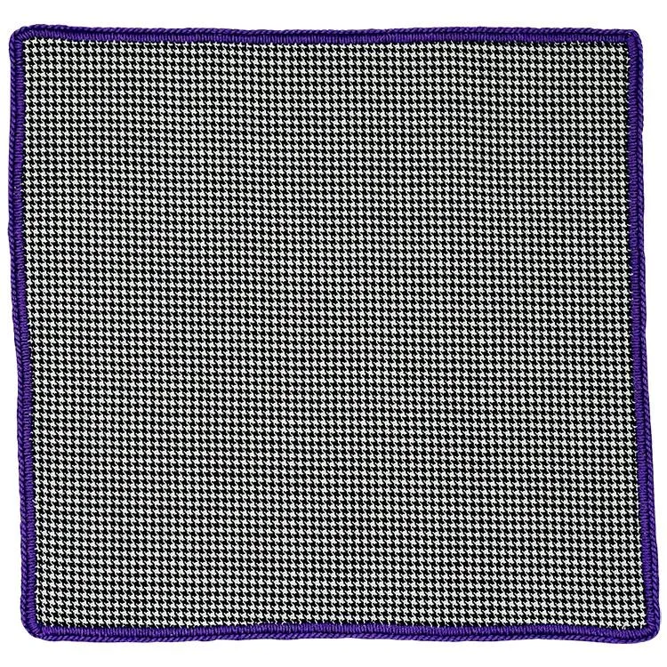 Houndstooth Cachemire with Purple Signature Border