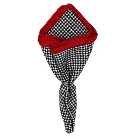 Houndstooth Cachemire with Red Signature Border