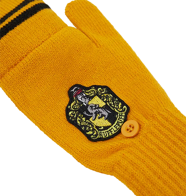 Hufflepuff Knitted Mitten Capped Gloves