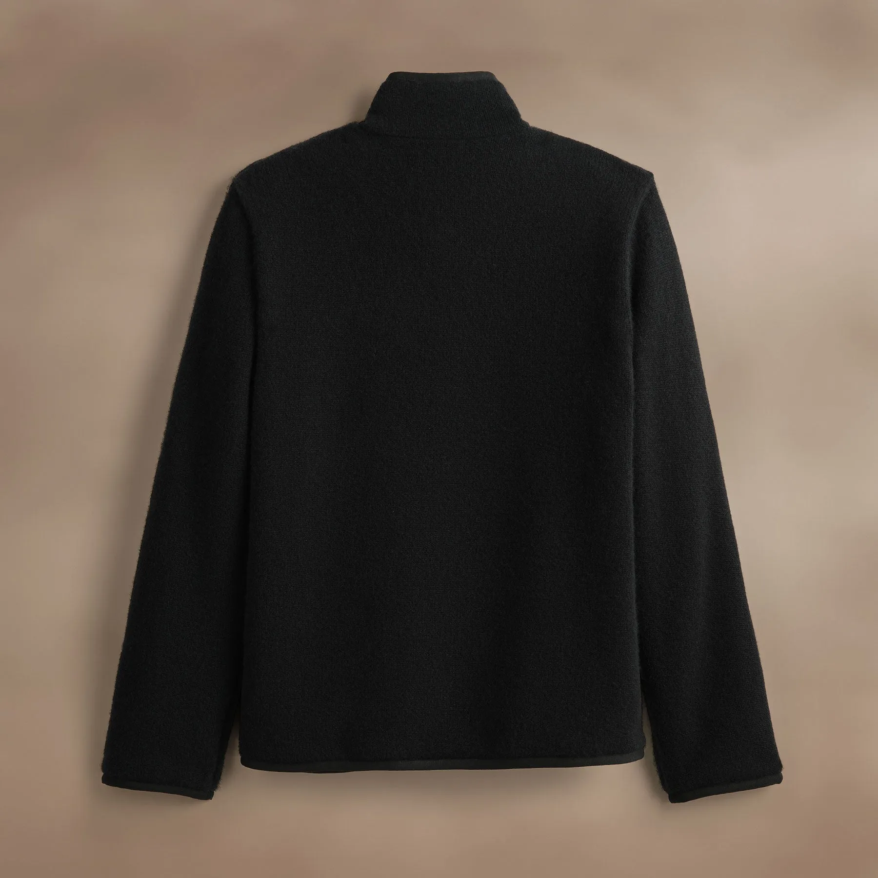 Insulated Cashmere Knit Coat - Black