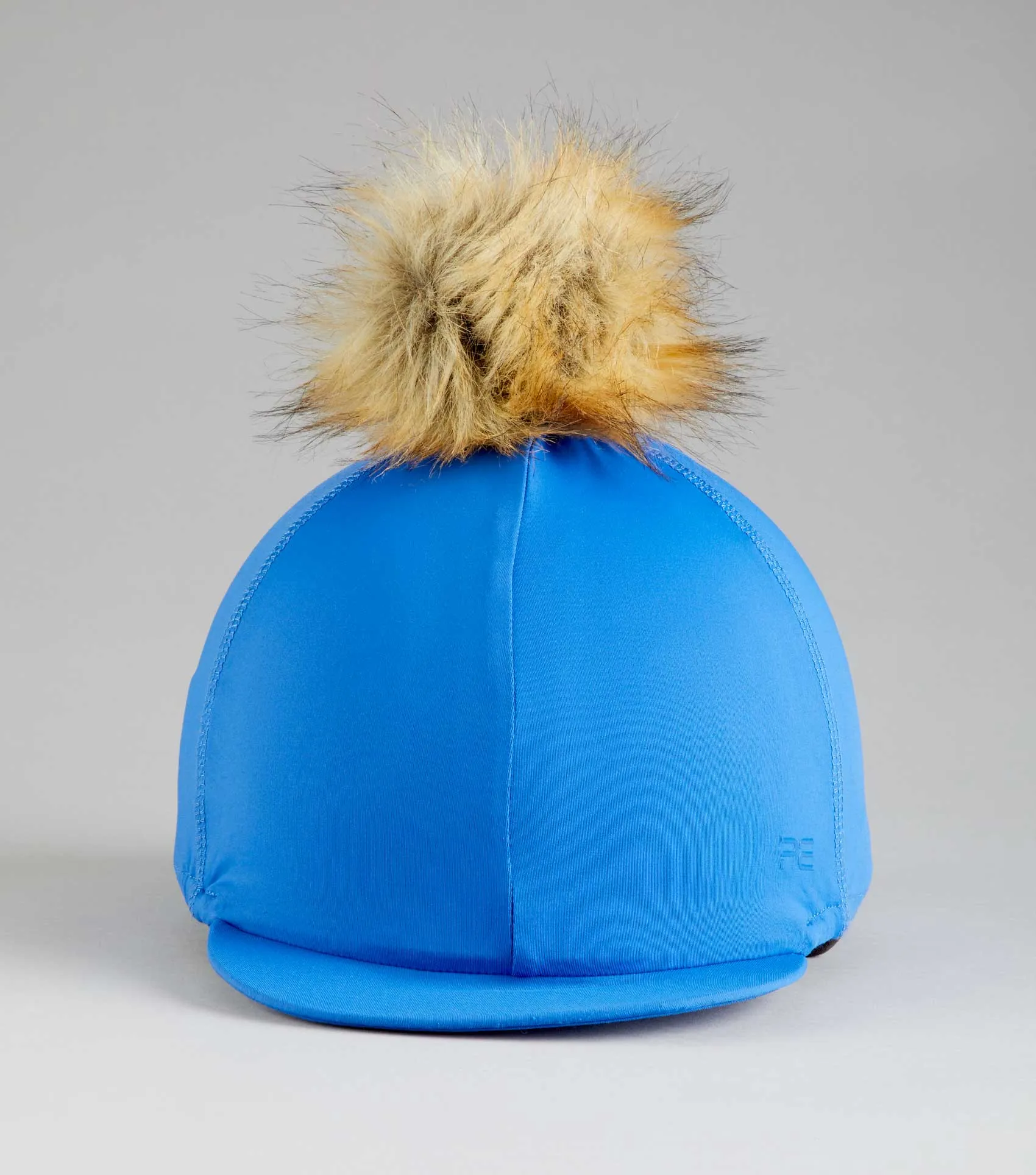 Jersey Hat Silk with Faux Fur Pom Pom Royal Blue