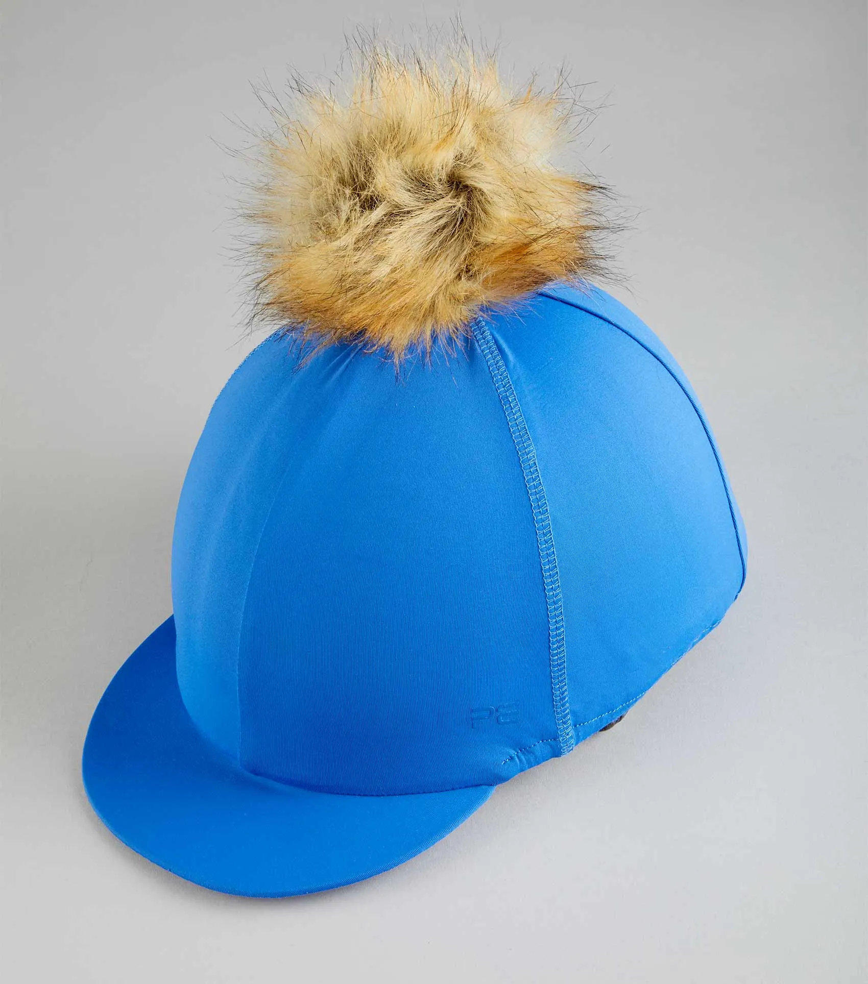 Jersey Hat Silk with Faux Fur Pom Pom Royal Blue