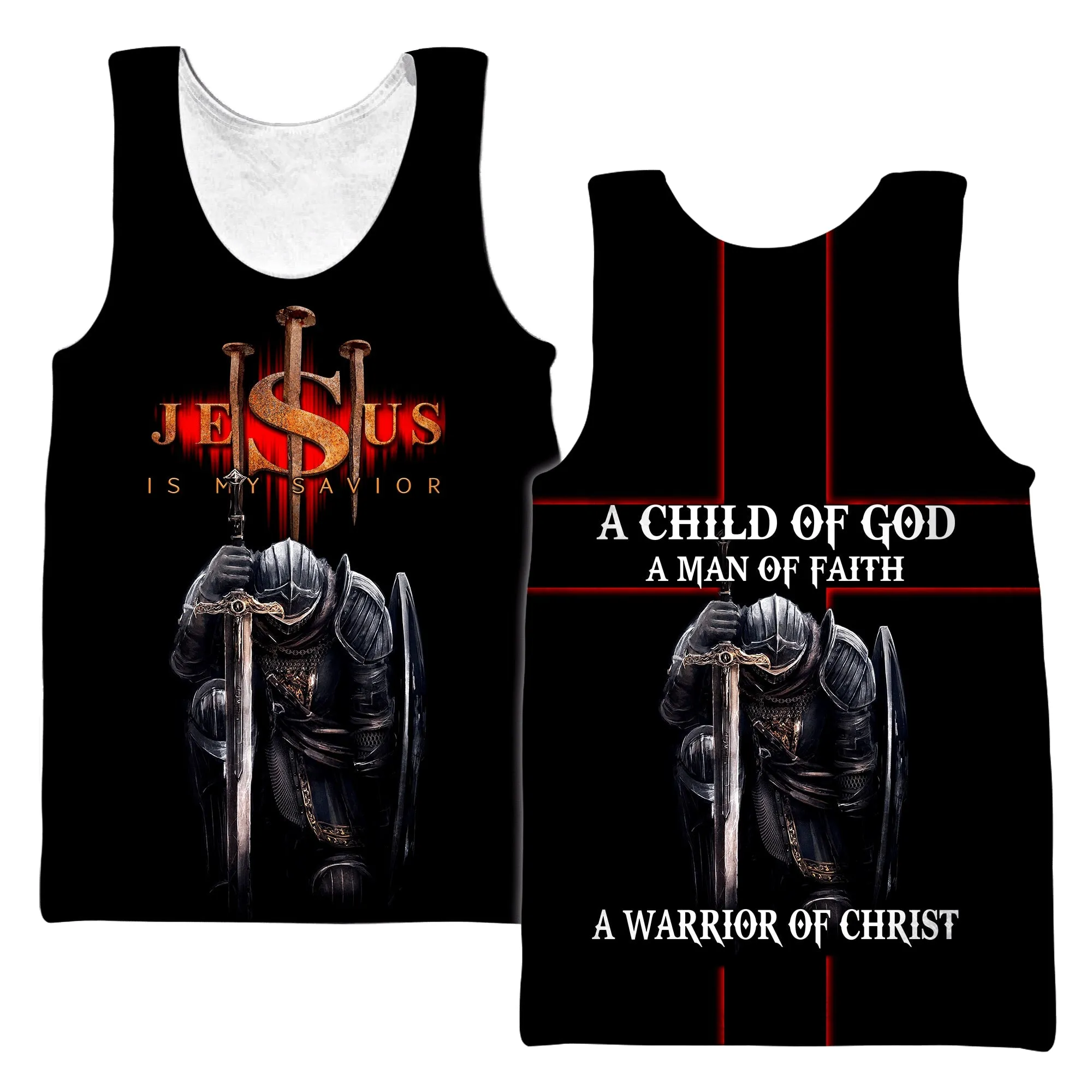 Jesus Knight Templar Jesus Is My Savior Jesus Men Tank Top - Christian Tank Top For Men