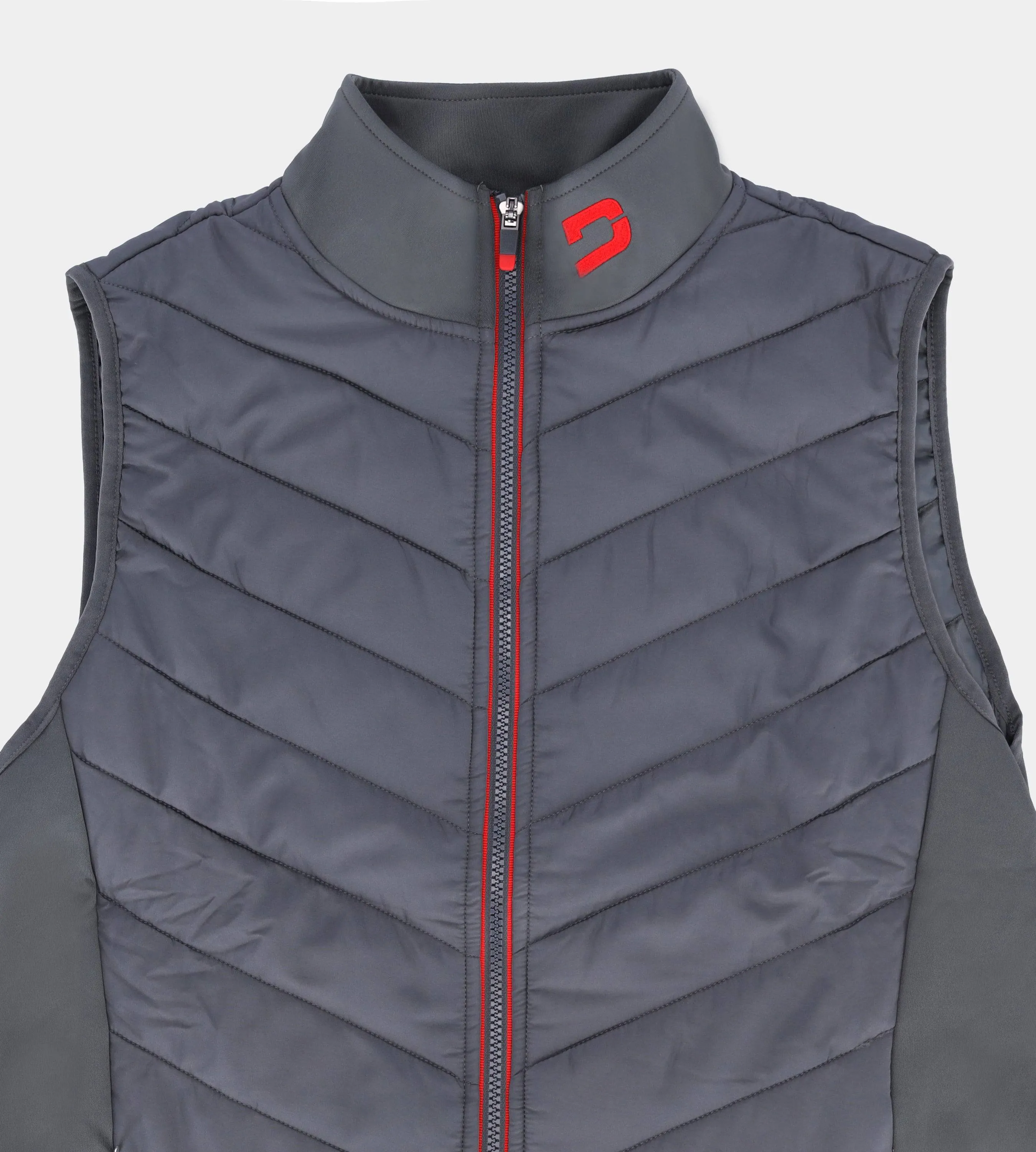 KIDS KYTE GILET - CHARCOAL / RED