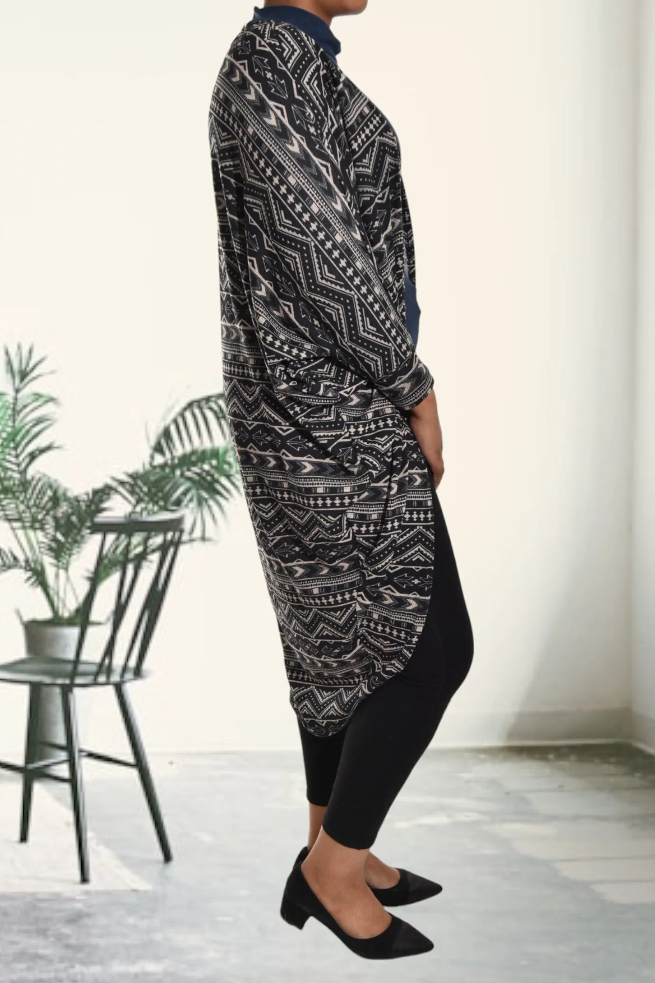 Ladies Printed Long Shrug