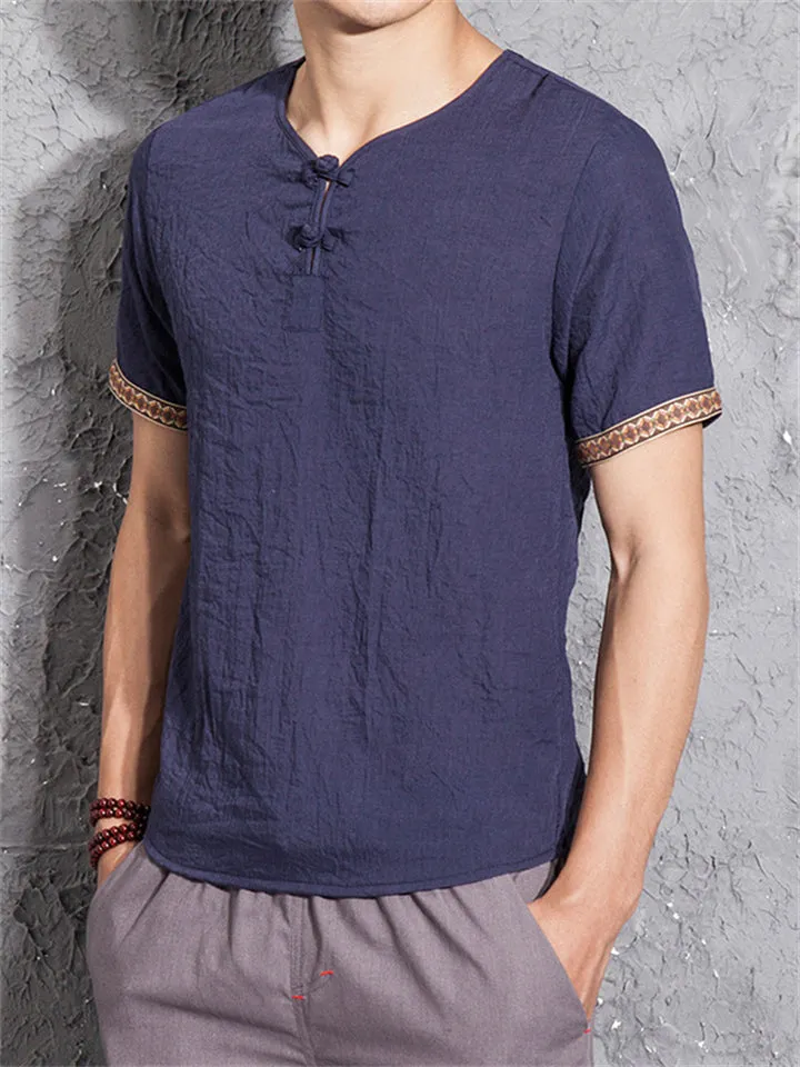 Loose Simple Cotton Linen Shirts