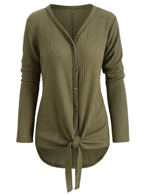 Luxurious Up Knot Front Cardigan