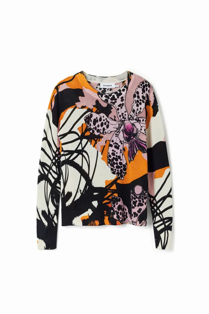 M. Christian Lacroix Orchid Pullover By Desigual