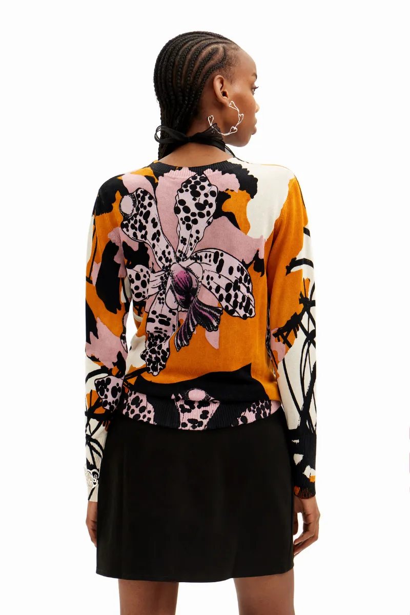 M. Christian Lacroix Orchid Pullover By Desigual