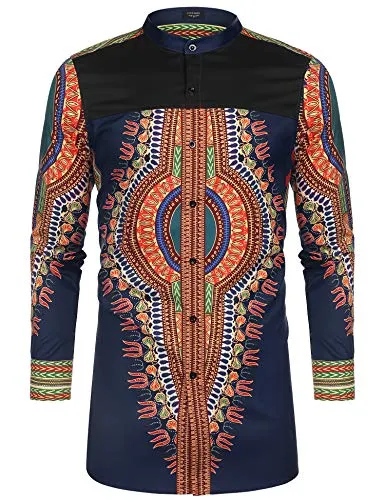 Men's Afrikan Dashiki Print Shirt