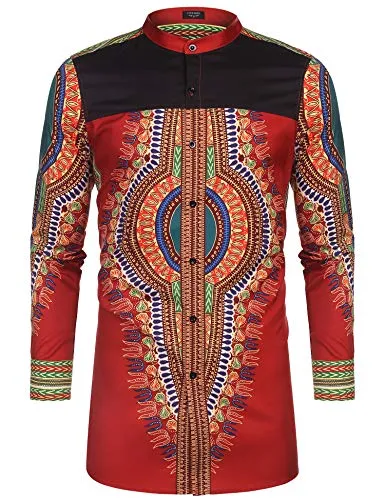 Men's Afrikan Dashiki Print Shirt