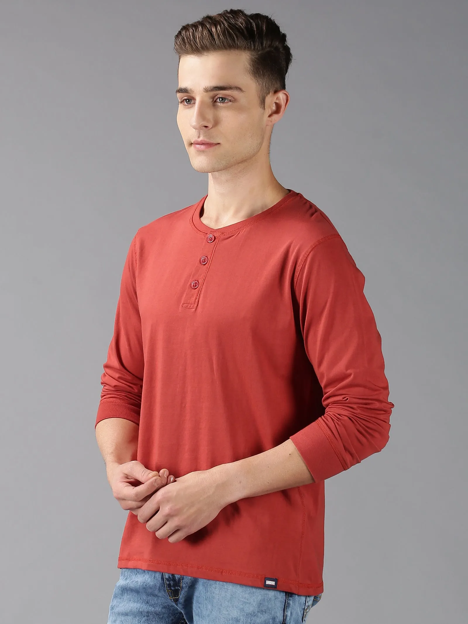 MEN'S RUST SOLID SLIM FIT T.SHIRT