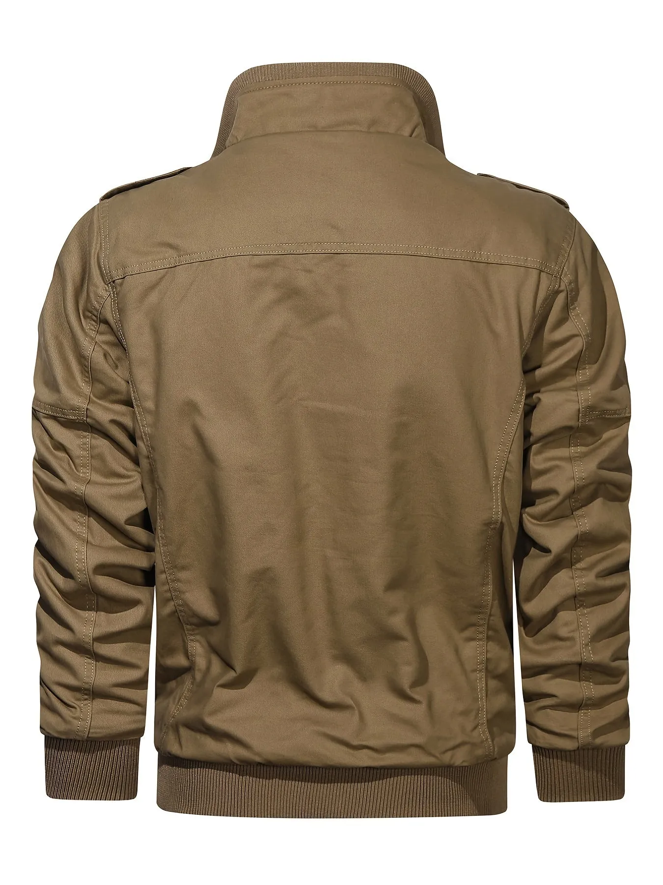 Men's Thick Thermal Jacket With Multi Pockets Zip Front Fleece Lined Cotton Jacket