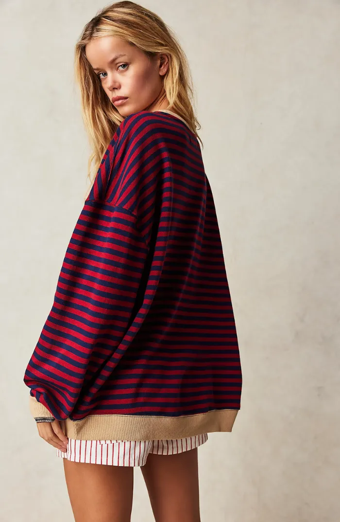 Mia | Striped Warm Oversized Sweater