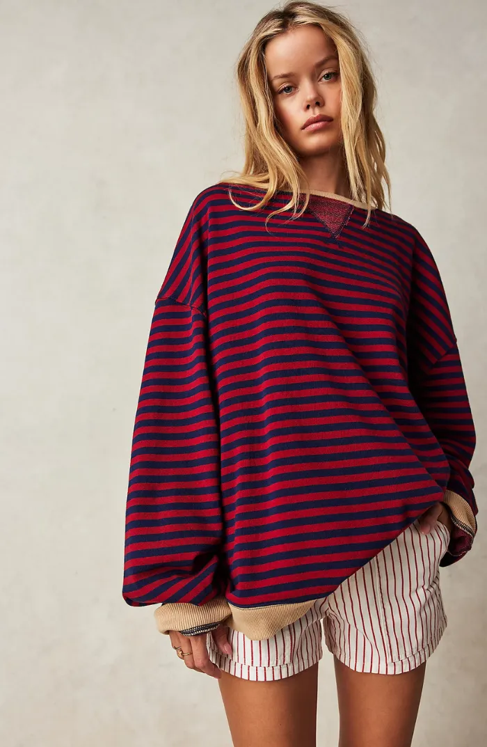 Mia | Striped Warm Oversized Sweater