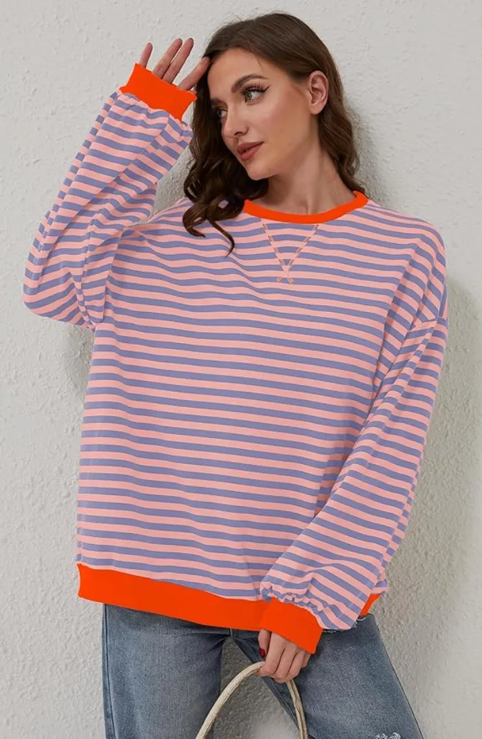 Mia | Striped Warm Oversized Sweater