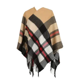 Mini Me Children’s Cape Chequer Tartan 90/10 Cashmere Exploded Vicuna