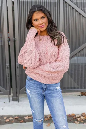 Most Loved Knit Sweater In Pink