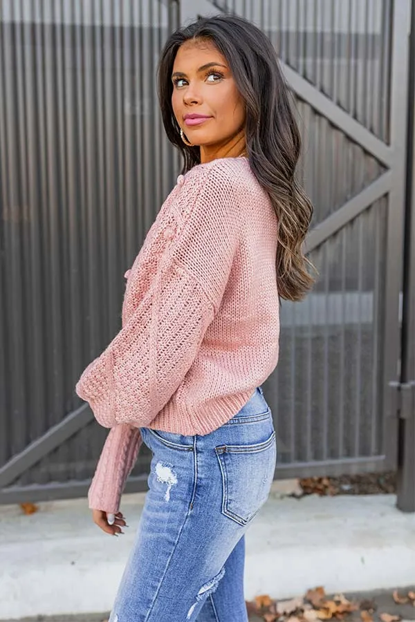 Most Loved Knit Sweater In Pink