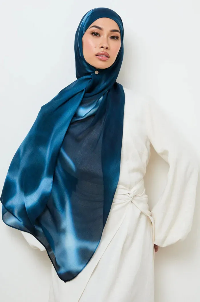 MY007 Hijab - Ocean Ripple  hijab/tudung  hijab  printed hijab  printed scarf  printed sacrf