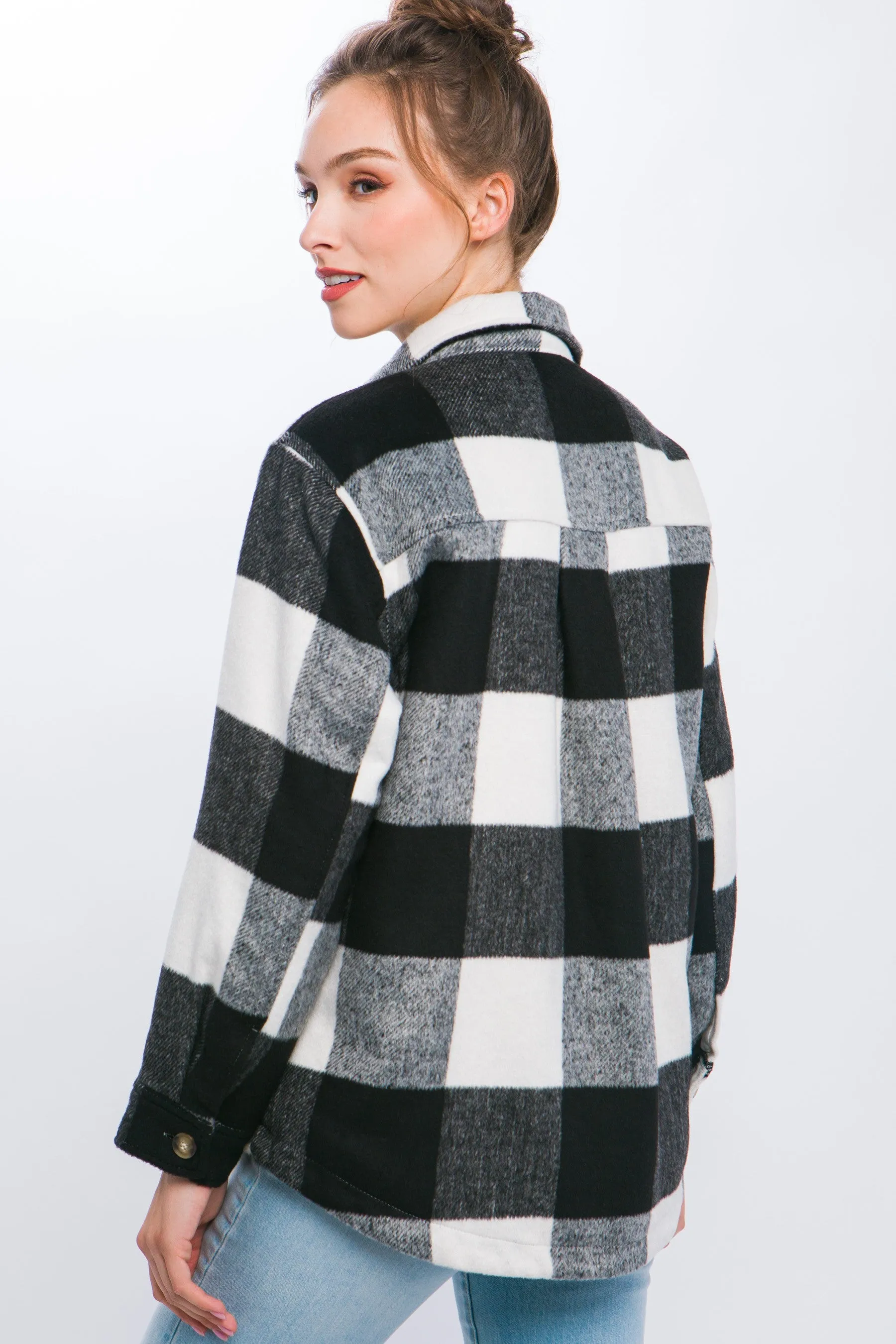 Myka Fleece Plaid Shacket- 4 Colors!