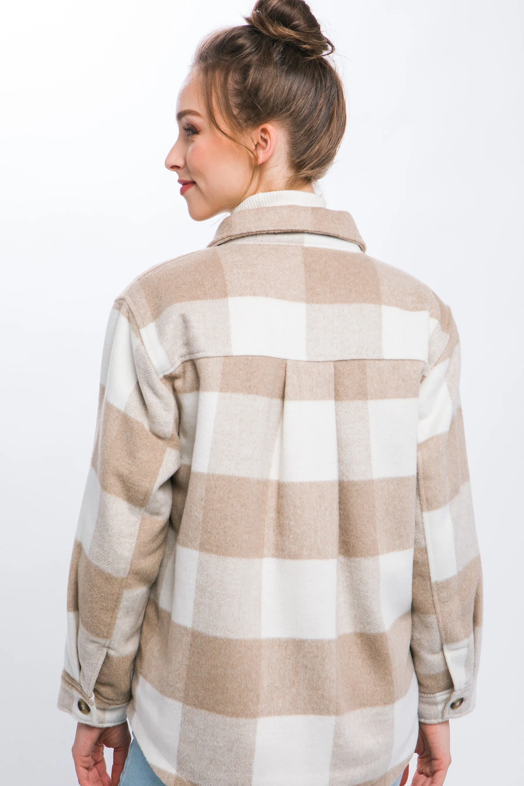 Myka Fleece Plaid Shacket- 4 Colors!