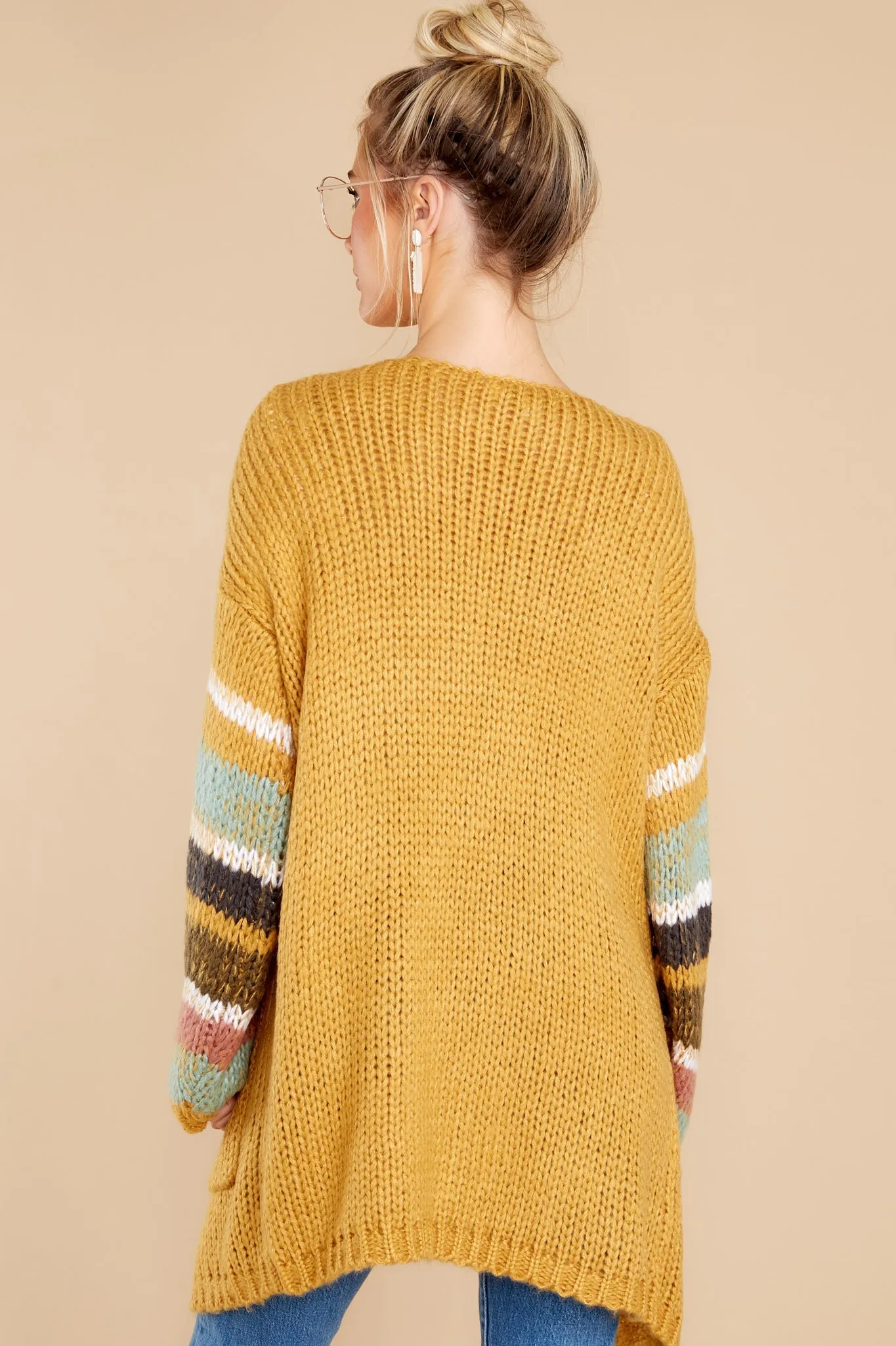 Natural Charm Goldenrod Multi Cardigan