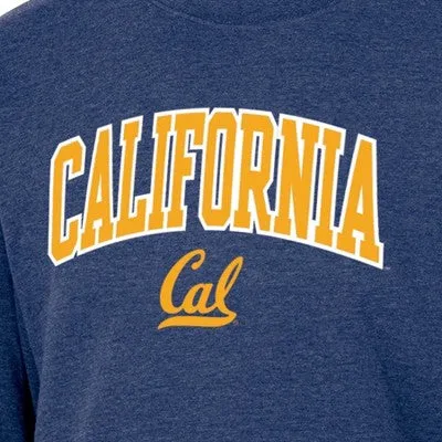 New - NCAA Cal Golden Bears Men's Heathered Crew Neck Fleece Sweatshirt, S