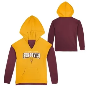 New - NCAA Licensed Arizona State Sun Devils Girls' Hooded Sweatshirt, XL