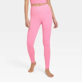 New - Women's Rib Seamless Leggings - All in Motion Pink S